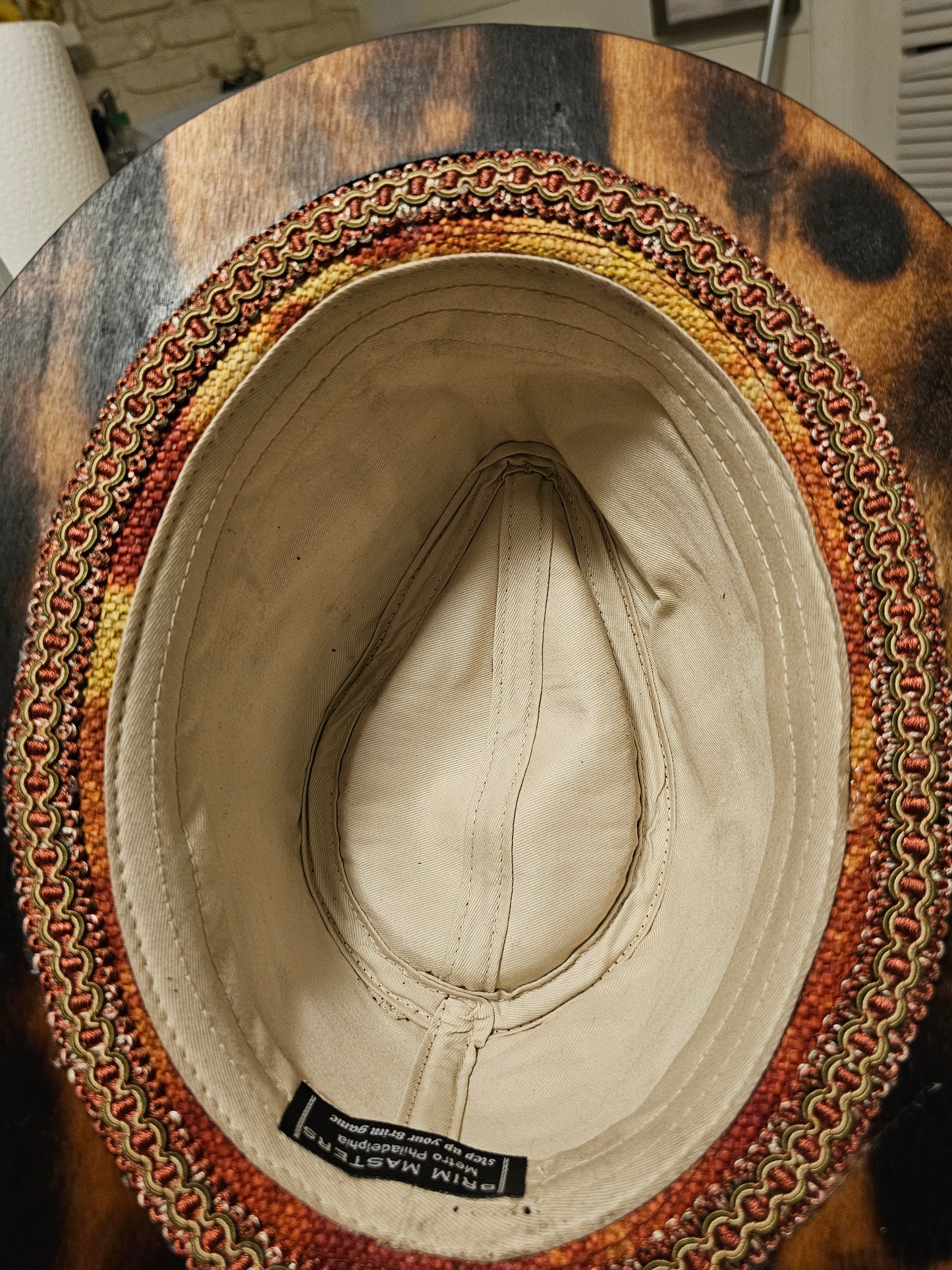 CIGAR Short Brim Fedora, Vintage Look Wooden Brim Hat