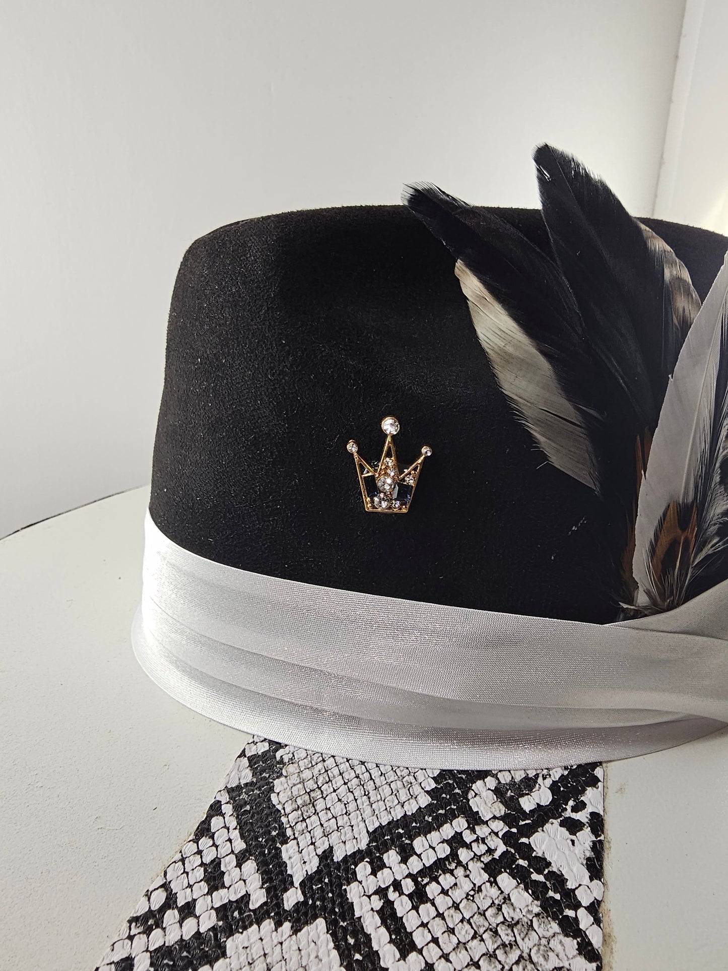 Custom Wide Brim Fedora Hat - Personalized Wooden Brim Hat