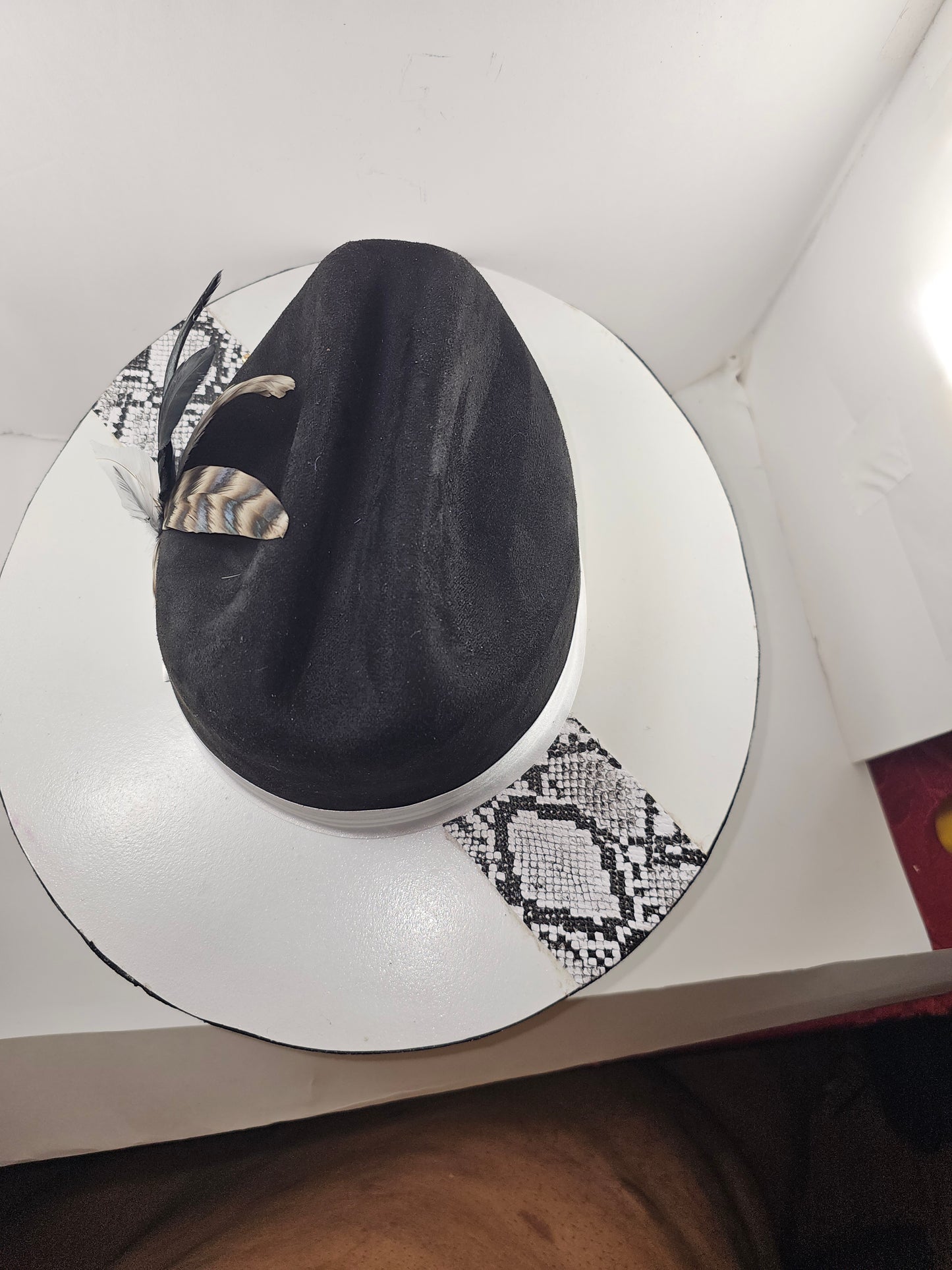 Custom Wide Brim Fedora Hat - Personalized Wooden Brim Hat