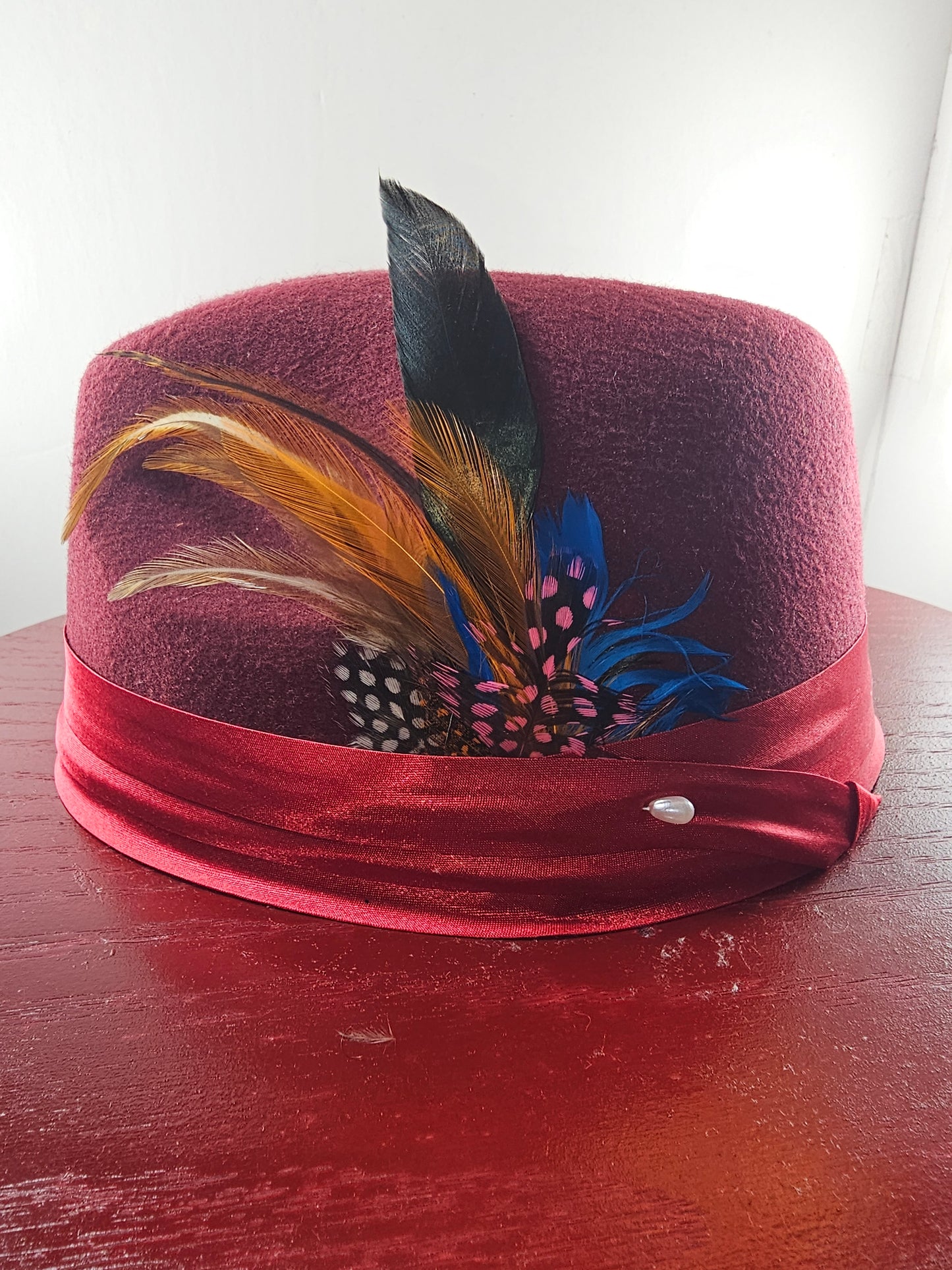Vintage Oak Wooden Fedora – Fashionable Wide Brim Hat