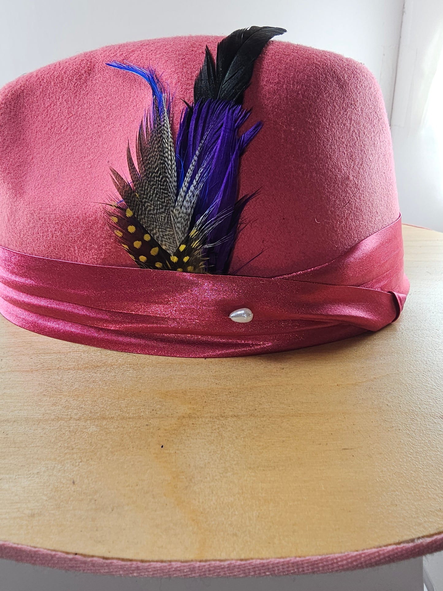 Wide Brim Flower Fedora Hat, Stylish & Vintage Women's Hat