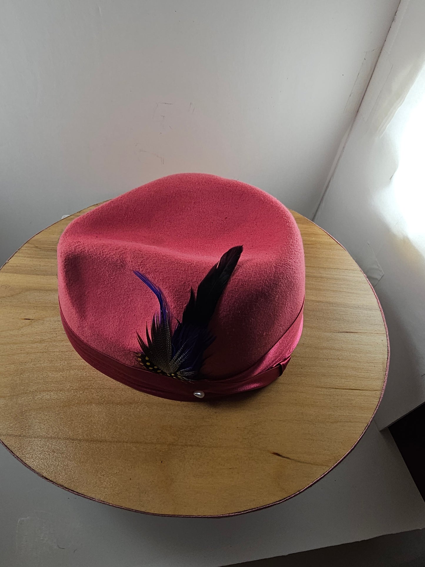 Wide Brim Flower Fedora Hat, Stylish & Vintage Women's Hat