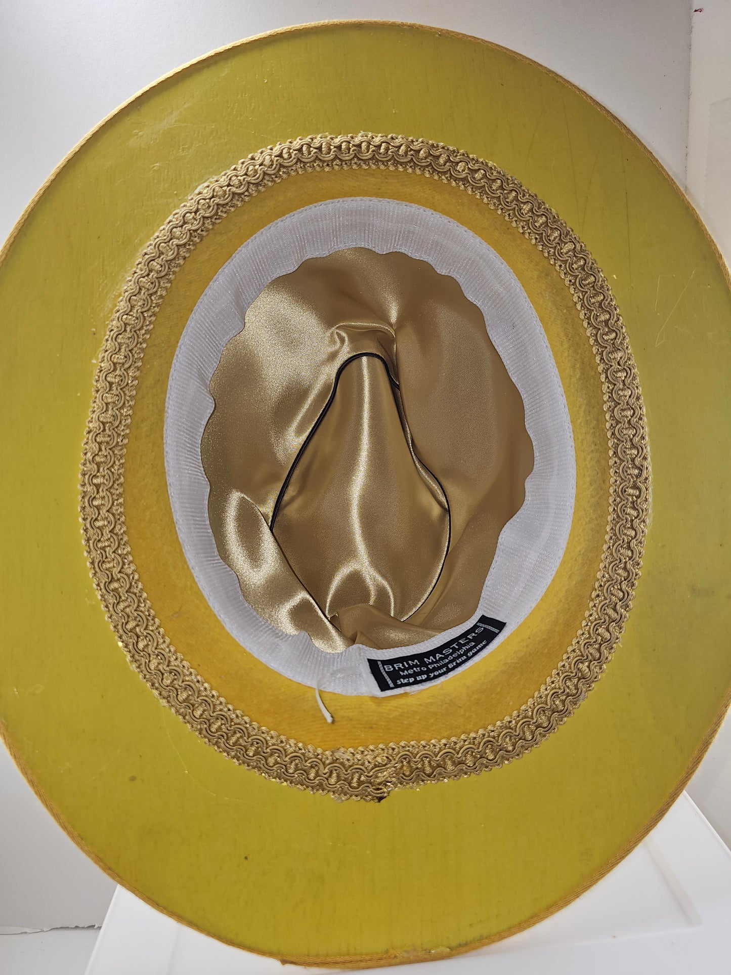 Deluxe Yellow Gold King Wide Brim Fedora