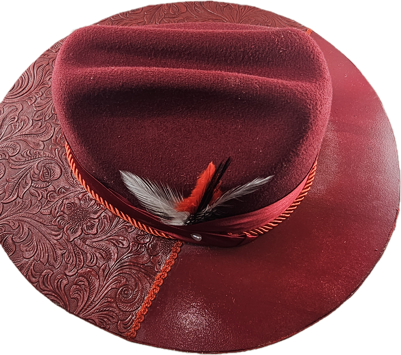 URBAN COWBOY CUSTOM Wide Wood Brim Fedora