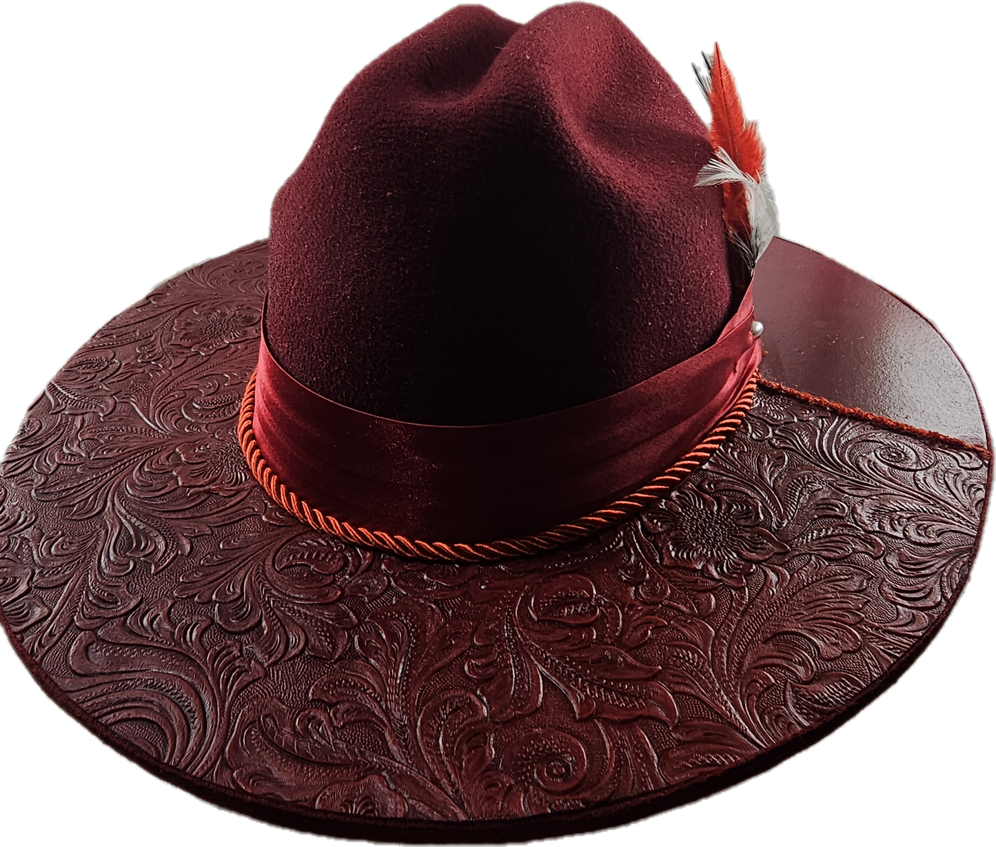 URBAN COWBOY CUSTOM Wide Wood Brim Fedora