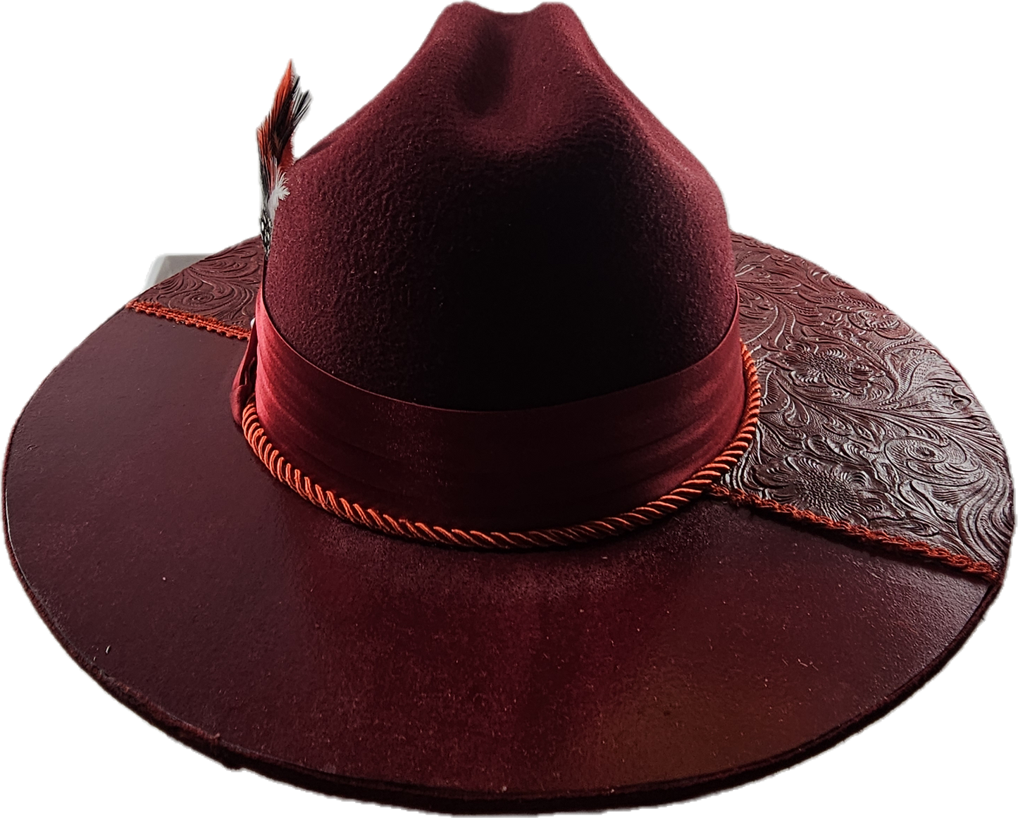 URBAN COWBOY CUSTOM Wide Wood Brim Fedora