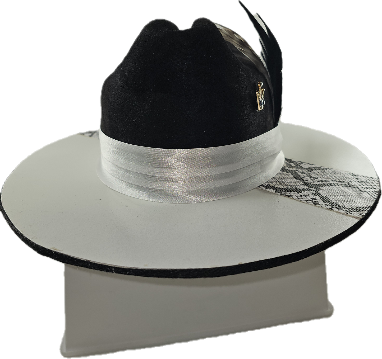 Custom Wide Brim Fedora Hat - Personalized Wooden Brim Hat