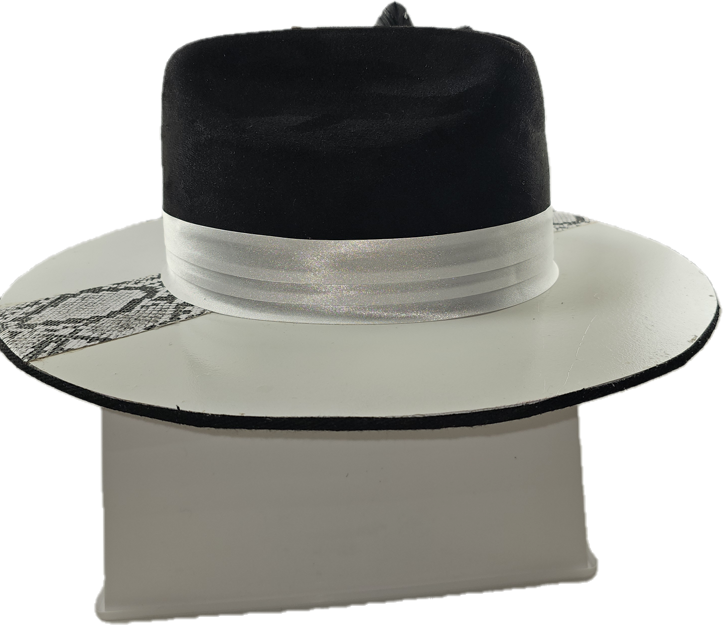 Custom Wide Brim Fedora Hat - Personalized Wooden Brim Hat