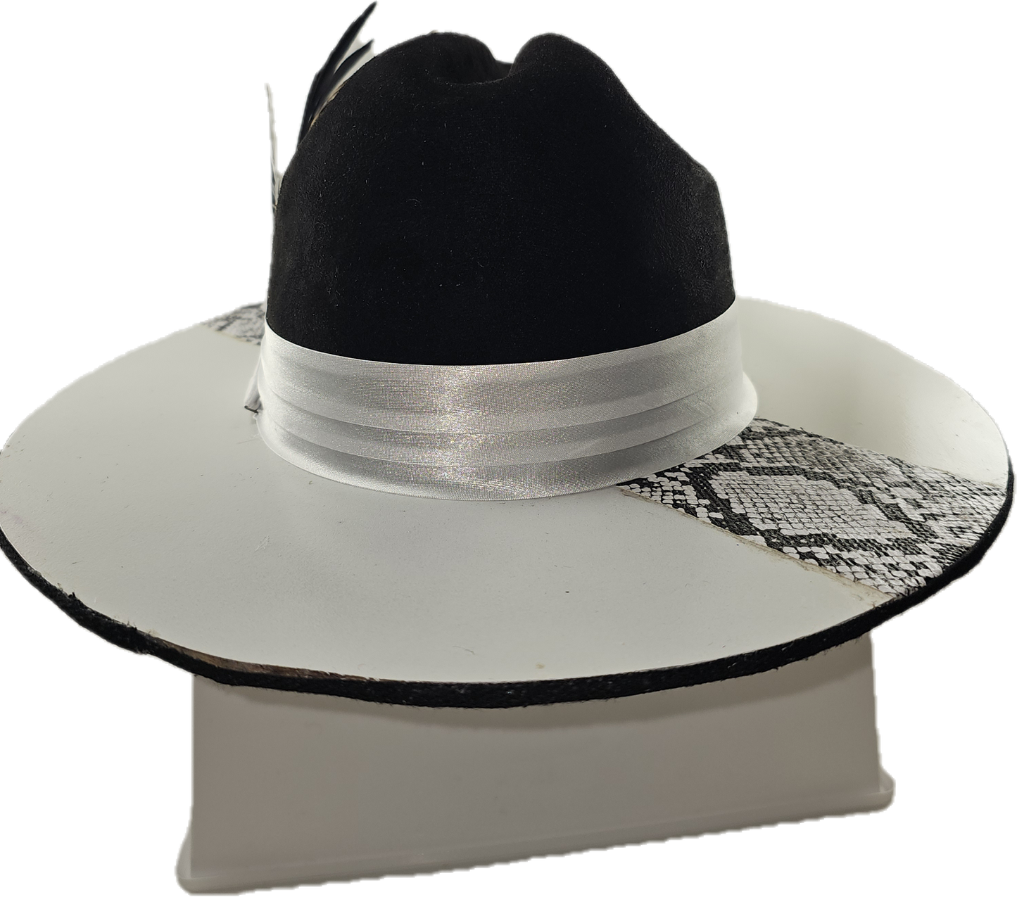 Custom Wide Brim Fedora Hat - Personalized Wooden Brim Hat