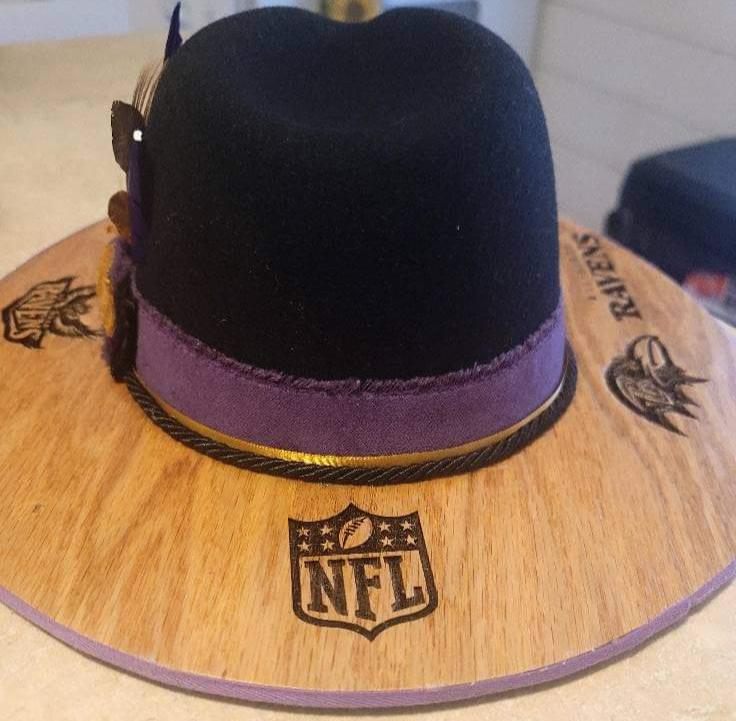 Baltimore Ravens Wood Brim Fedora