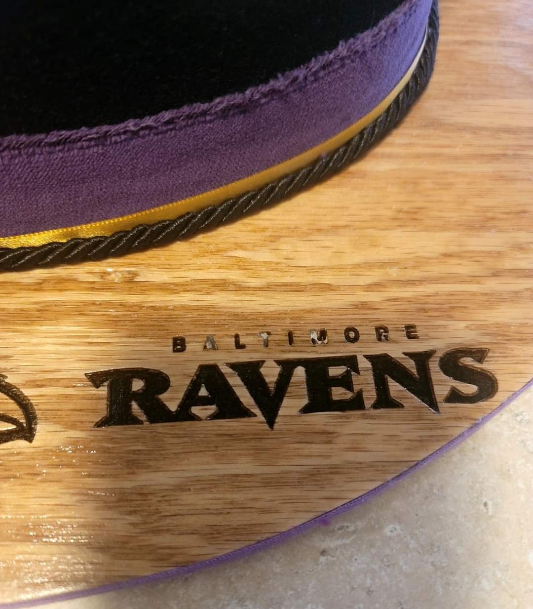 Baltimore Ravens Wood Brim Fedora