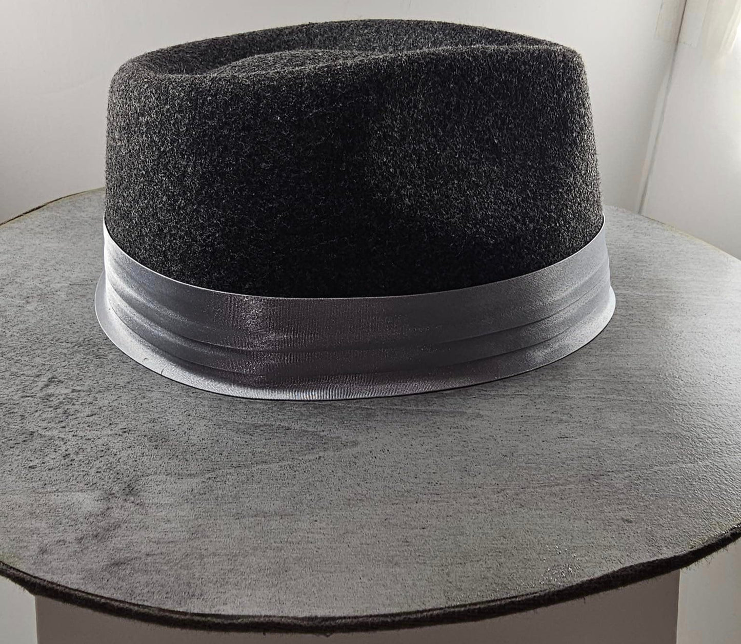 Silver Fox Wide Wood Brim Fedora