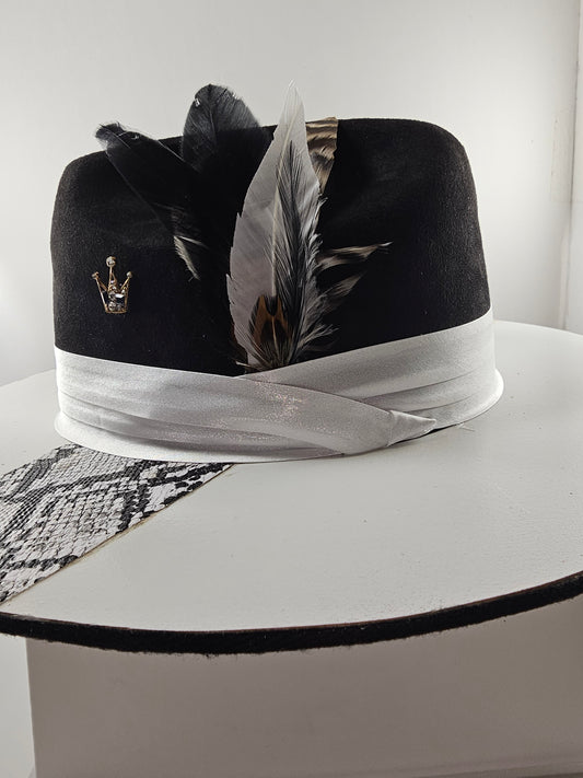 Custom Wide Brim Fedora Hat - Personalized Wooden Brim Hat