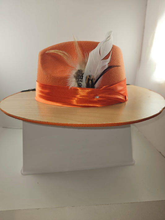 Wide Brim Floral Fedora Hat - Stylish Flower Design Hat
