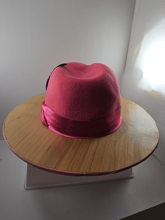 Wide Brim Flower Fedora Hat, Stylish & Vintage Women's Hat