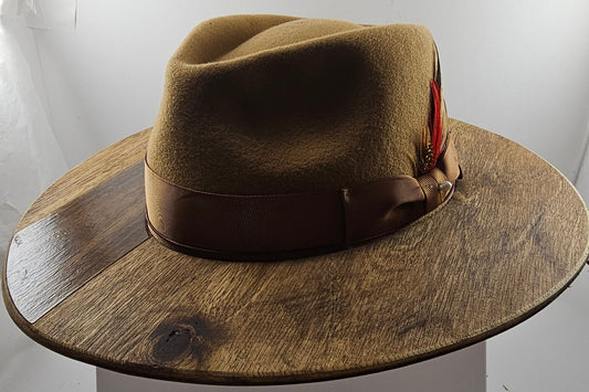 Stylish Wide wood brim fedora, gift for Men, gift for women, free shipping in USA